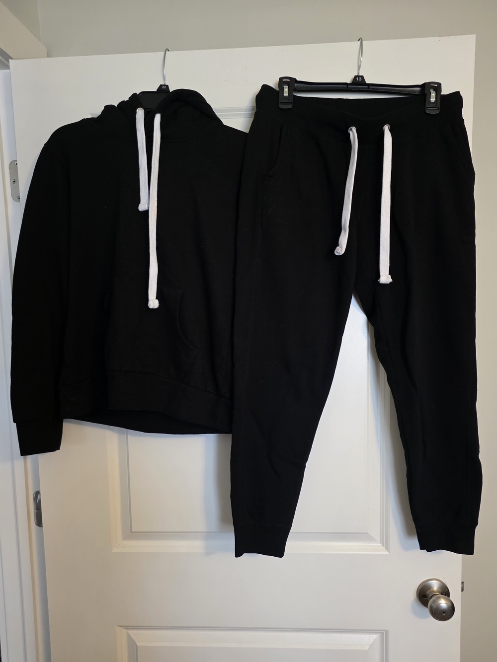 Reflex Black Jogger Pants with White Drawstring